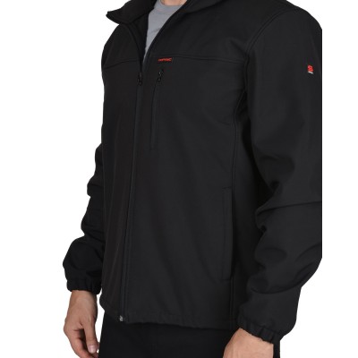 Костюм " Азов" с капюшоном черный софтшелл пл 350 г/кв.м Костюм " Азов" с капюшоном черный софтшелл пл 350 г/кв.м