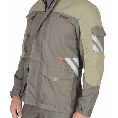 Костюм " Вест-Ворк" куртка дл, п/к т.оливковый со св.оливковым пл. 275 г/кв.м Костюм " Вест-Ворк" куртка дл, п/к т.оливковый со св.оливковым пл. 275 г/кв.м