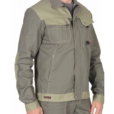 Костюм " Вест-Ворк" куртка кор., п/к т.оливковый со св.оливковым пл. 275 г/кв.м Костюм " Вест-Ворк" куртка кор., п/к т.оливковый со св.оливковым пл. 275 г/кв.м