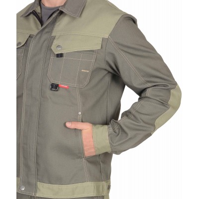 Костюм " Вест-Ворк" куртка кор., п/к т.оливковый со св.оливковым пл. 275 г/кв.м Костюм " Вест-Ворк" куртка кор., п/к т.оливковый со св.оливковым пл. 275 г/кв.м