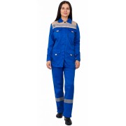 Костюм женский Весна СОП (п/к), васильковый/бежевый