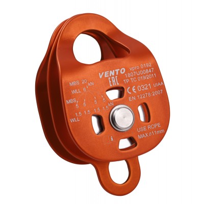 Блок-ролик VENTO™ двойной Double дюраль с подшипником, vpro 0192 Блок-ролик VENTO™ двойной Double дюраль с подшипником, vpro 0192