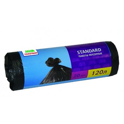 Мешки для мусора 120л/20шт. ЭКОНОМ ПВД 70*110, 35мкм Мешки для мусора 120л/20шт. ЭКОНОМ ПВД 70*110, 35мкм