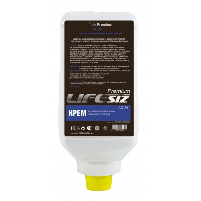 Крем защитный LifeSIZ™ AQUA гидрофобный 2 л (картридж для дозатора STOKO) Крем защитный LifeSIZ™ AQUA гидрофобный 2 л (картридж для дозатора STOKO)