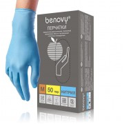 Перчатки BENOVY™ нитриловые 3гр. (50 пар), голубой