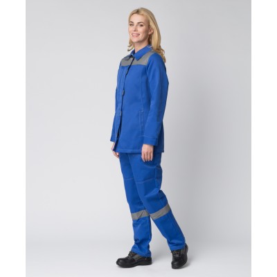Костюм женский Весна-2 СОП NEW (тк.Смесовая,210) п/к, васильковый/серый Костюм женский Весна-2 СОП NEW (тк.Смесовая,210) п/к, васильковый/серый