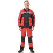 Костюм Бригадир-2 (тк.Смесовая,210) ПРАБО, красный/черный (Кос132ч)