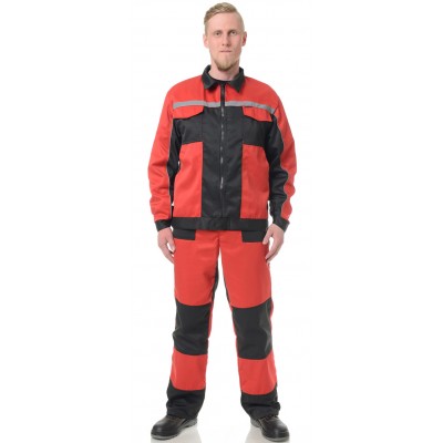 Костюм Бригадир-2 (тк.Смесовая,210) ПРАБО, красный/черный (Кос132ч) Костюм Бригадир-2 (тк.Смесовая,210) ПРАБО, красный/черный (Кос132ч)